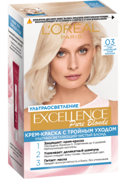 Фарба для волосся L'Oreal Paris Excellence відтінок 03 Супер-освітлювальний русявий попелястий, 1 шт